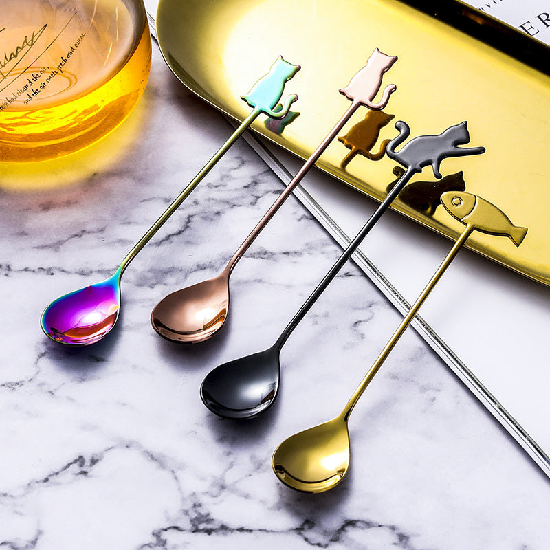 Cat stainless steel coffee spoon, view 16 - MRSLM