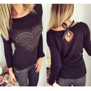 women's knitted pullover sweater - MRSLM