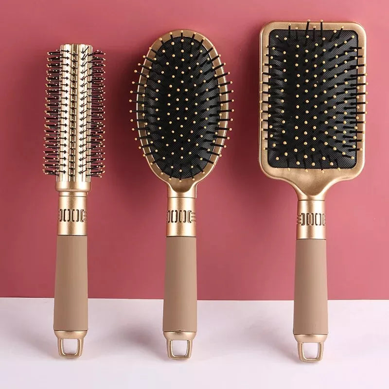 portable anti-static hair brush, view 5 - MRSLM