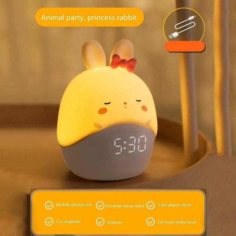 rabbit and duck alarm clock, view 3 - MRSLM