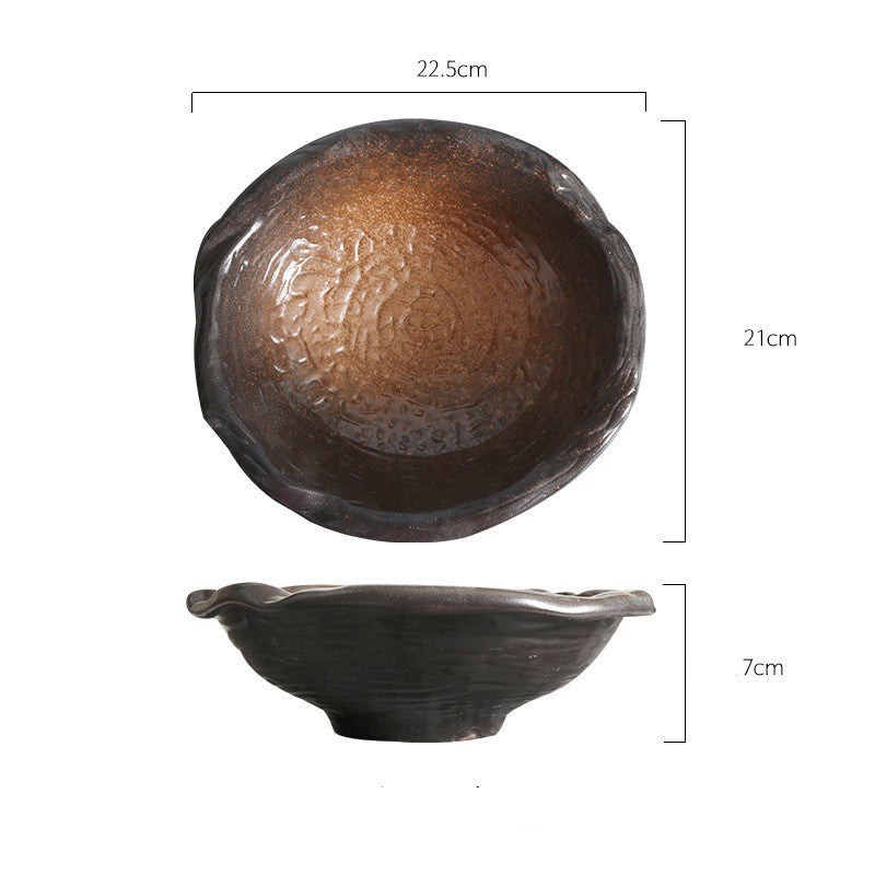 irregular ceramic bowl large deep bowl, view 7 - MRSLM