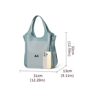 genuine leather tote bag, view 10 - MRSLM