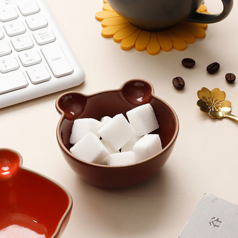 cute cartoon ceramic snack and sauce dish set, view 8 - MRSLM