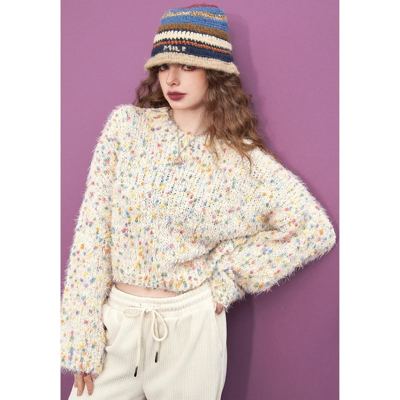 colorful dots loose knitwear for women, view 6 - MRSLM