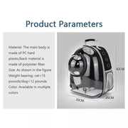 cat space capsule backpack, view 15 - MRSLM
