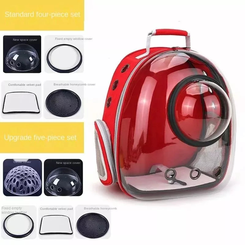 cat space capsule backpack, view 5 - MRSLM