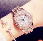 full diamond ladies quartz watch, view 5 - MRSLM