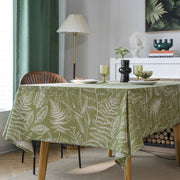 green leaf dining table cloth, view 3 - MRSLM