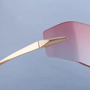 rimless rectangular sunglasses, view 12 - MRSLM