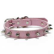 spiked leather dog collar, view 14 - MRSLM
