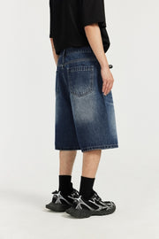 men's retro denim shorts, view 5 - MRSLM