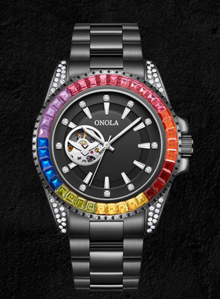 men's automatic steel band watch, view 11 - MRSLM