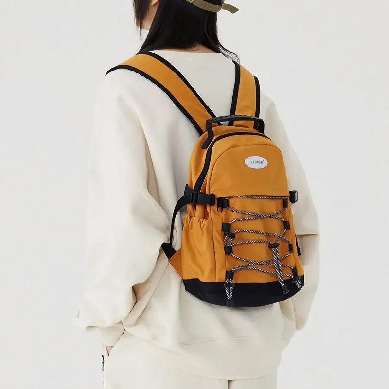 sporty casual nylon backpack, view 5 - MRSLM