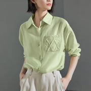 long sleeve silky blouse - MRSLM