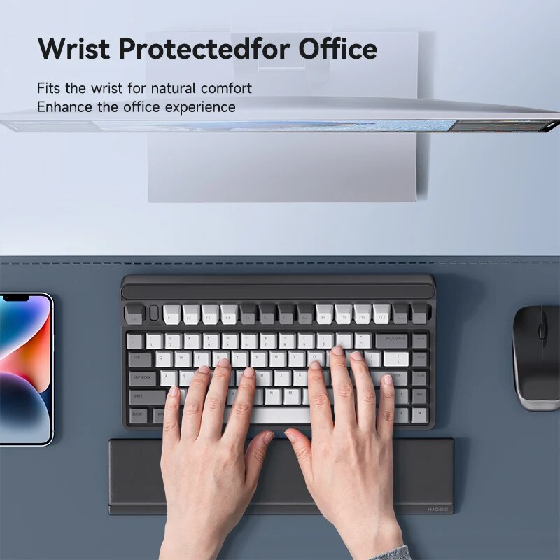 memory foam keyboard wrist rest, view 7 - MRSLM