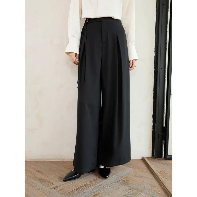 black commuter long trousers for women, view 3 - MRSLM