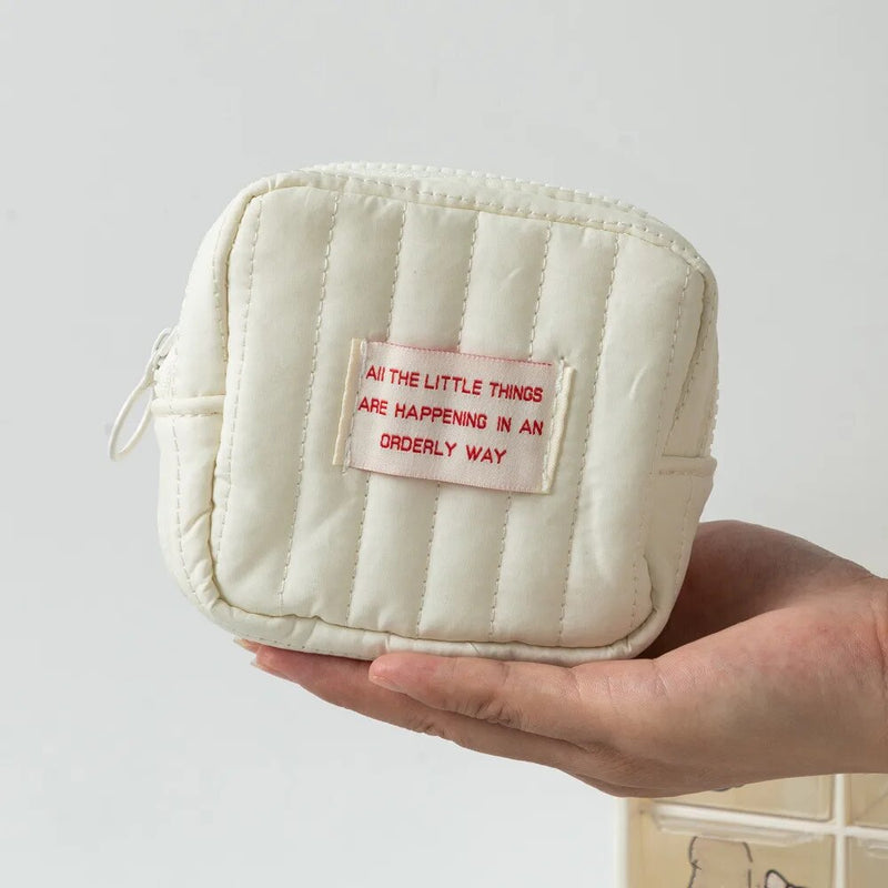 Compact zip cosmetic case, view 4 - MRSLM