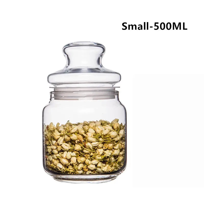Portable glass tea storage jar, view 4 - MRSLM