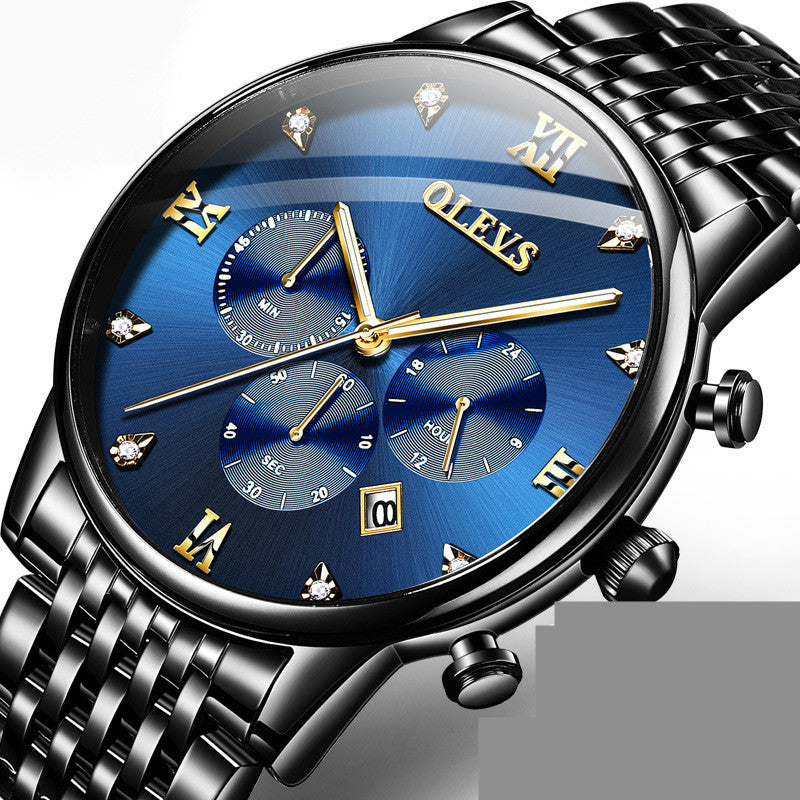 men's chronograph quartz watch night light - MRSLM