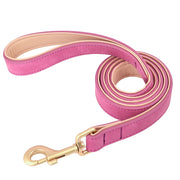 soft padded pu leather dog leash, view 5 - MRSLM
