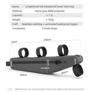waterproof bike front tube bag, view 7 - MRSLM