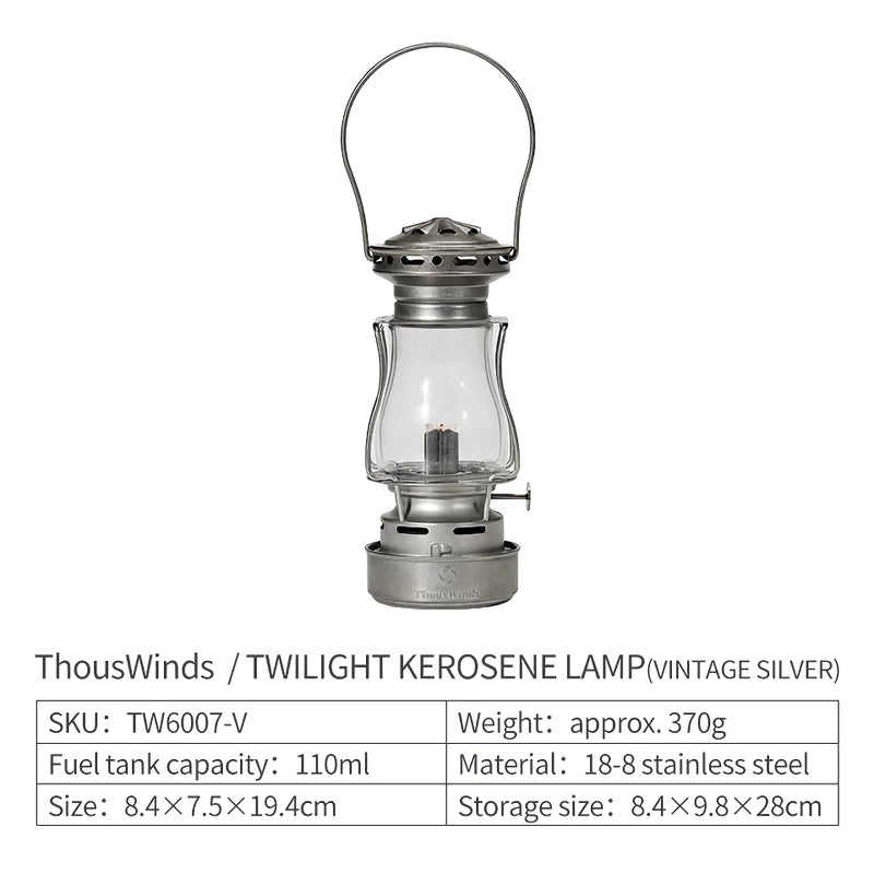 Portable vintage kerosene camping oil lamp, view 2 - MRSLM
