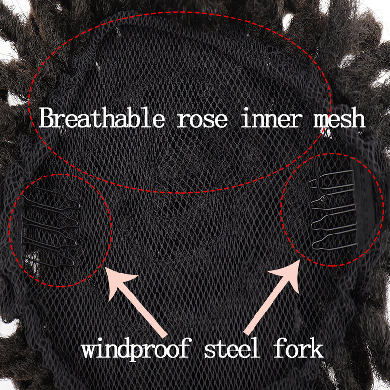 african wig bun drawstring afro hair, view 2 - MRSLM