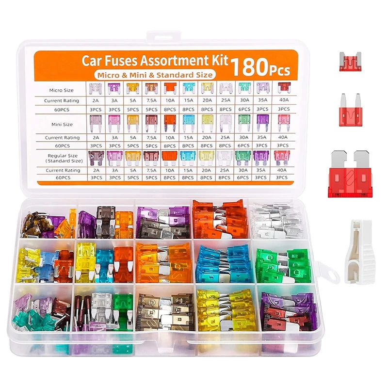 180-piece automotive blade fuse kit, view 7 - MRSLM
