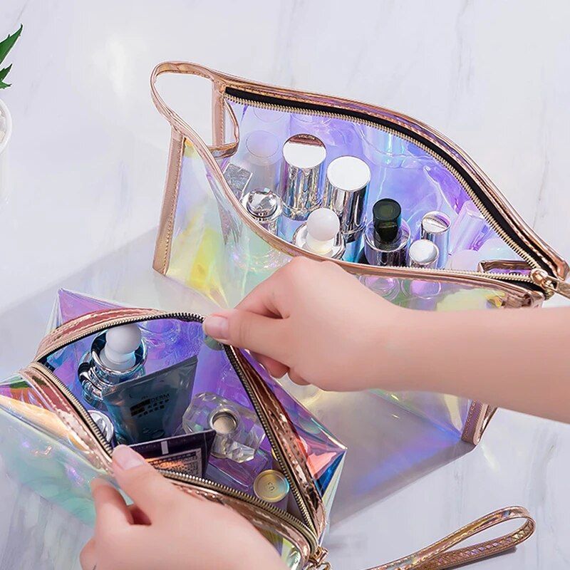 clear pvc cosmetic organizer bag, view 7 - MRSLM