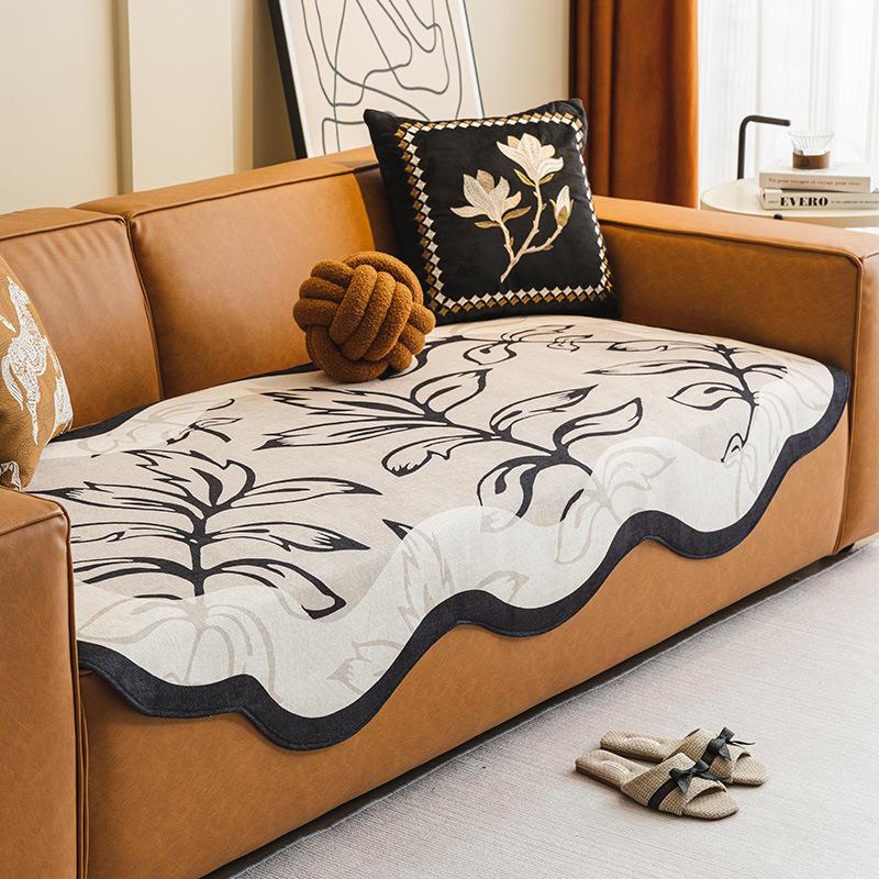 jacquard leaves sofa cover - MRSLM