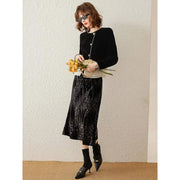 women's lace contrast patchwork jacket, view 4 - MRSLM