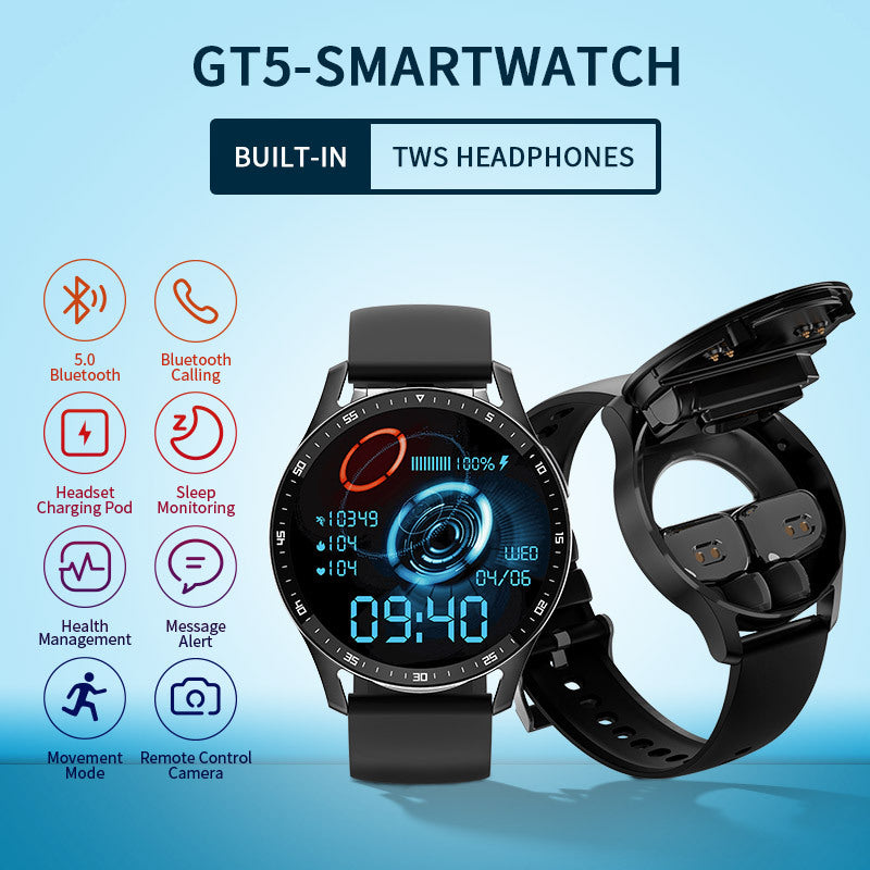 2-in-1 smart watch with bluetooth earbud, view 4 - MRSLM