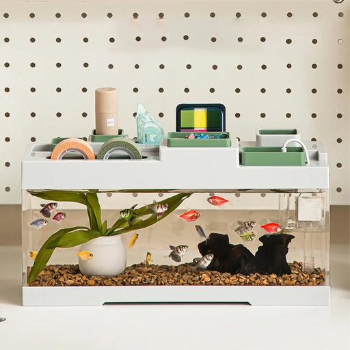 acrylic desktop aquarium with LED light - MRSLM