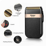 cordless twin blade electric shaver, view 4 - MRSLM