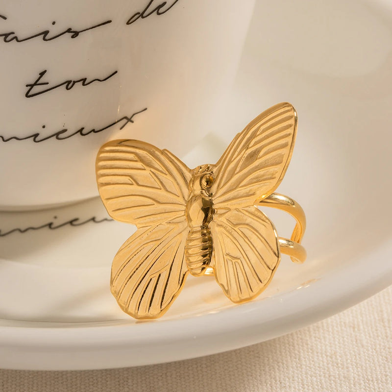 vintage butterfly ring, view 6 - MRSLM
