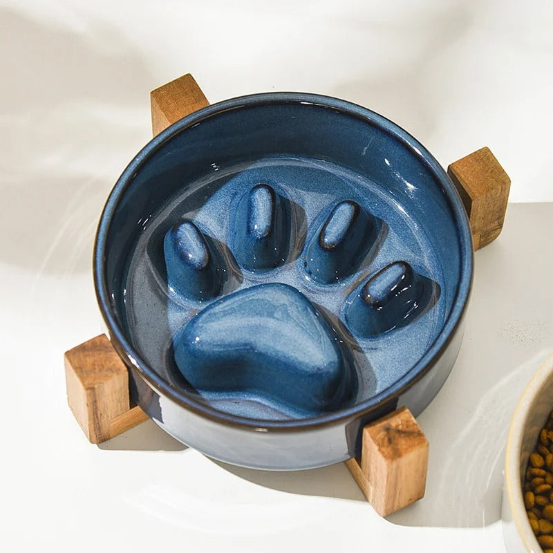 ceramic slow feeder bowl, view 7 - MRSLM