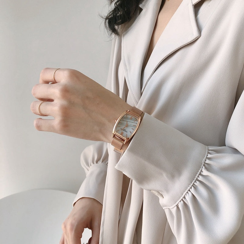 retro square women's watch, view 17 - MRSLM