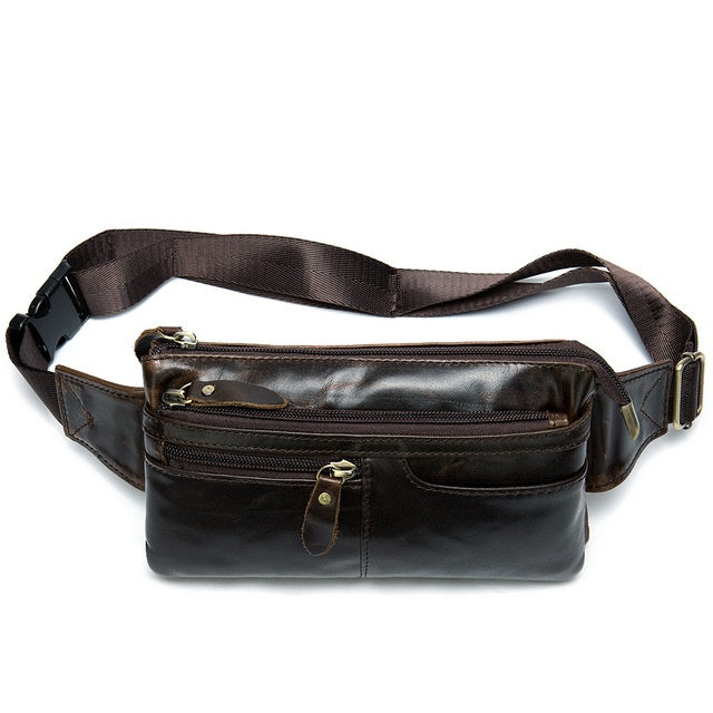 retro leather waist bag, view 2 - MRSLM