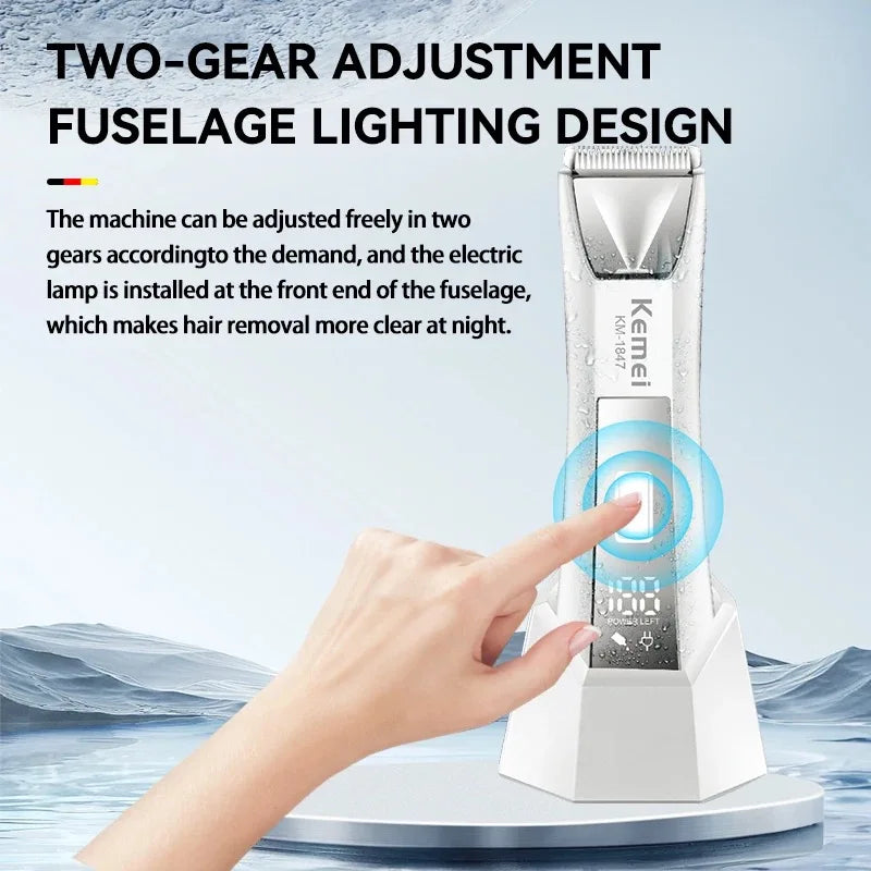 waterproof groin hair trimmer, view 5 - MRSLM