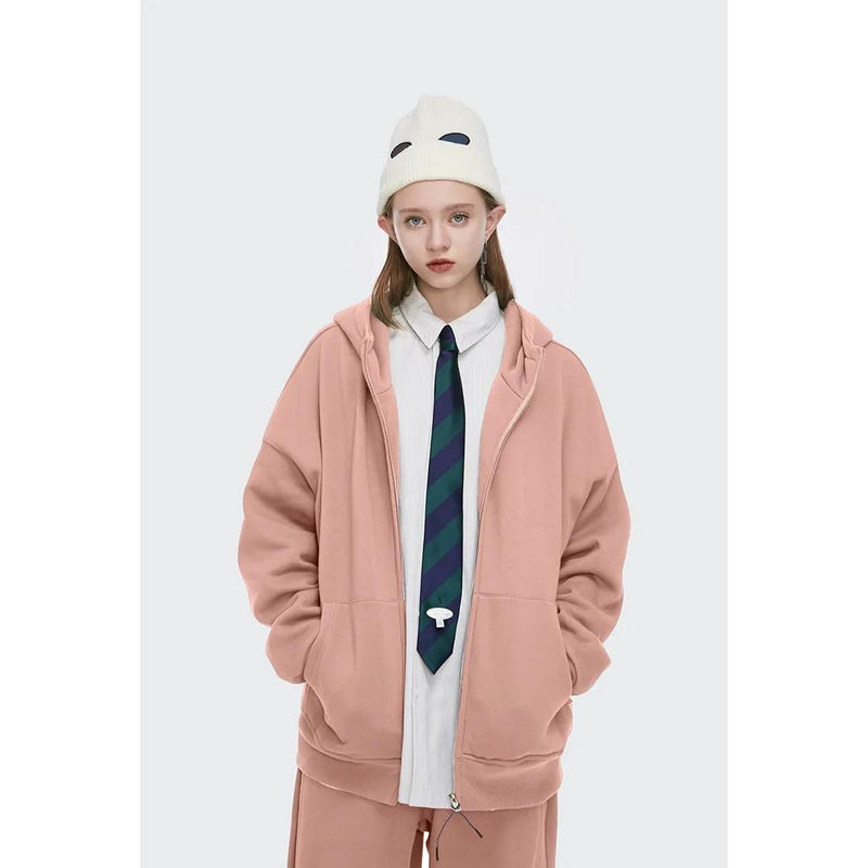 unisex fleece lined zip up hoodie, view 8 - MRSLM
