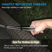 reflective nylon dog leash and seat belt, view 8 - MRSLM