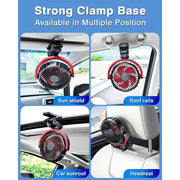 portable car cooling clamp fan, view 4 - MRSLM