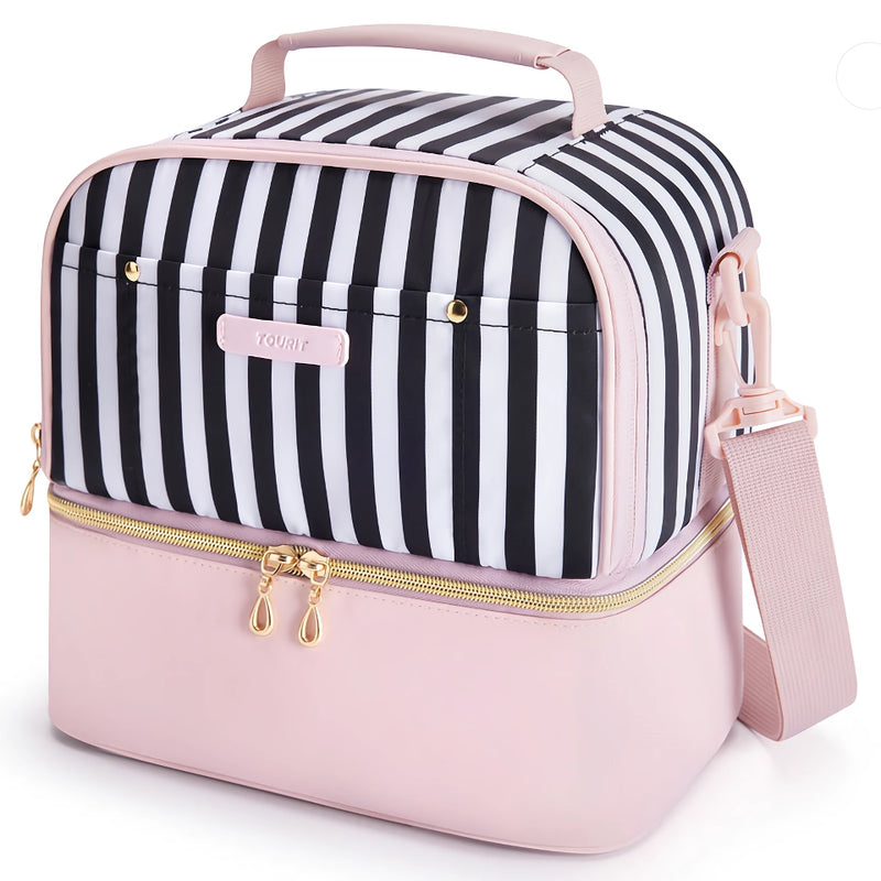 double-decker insulated lunch bag, view 4 - MRSLM