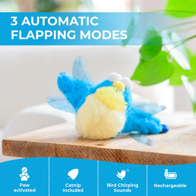 flapping bird cat toy, view 4 - MRSLM