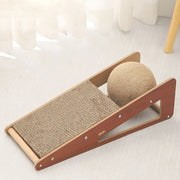 sisal ball cat scratching post, view 2 - MRSLM