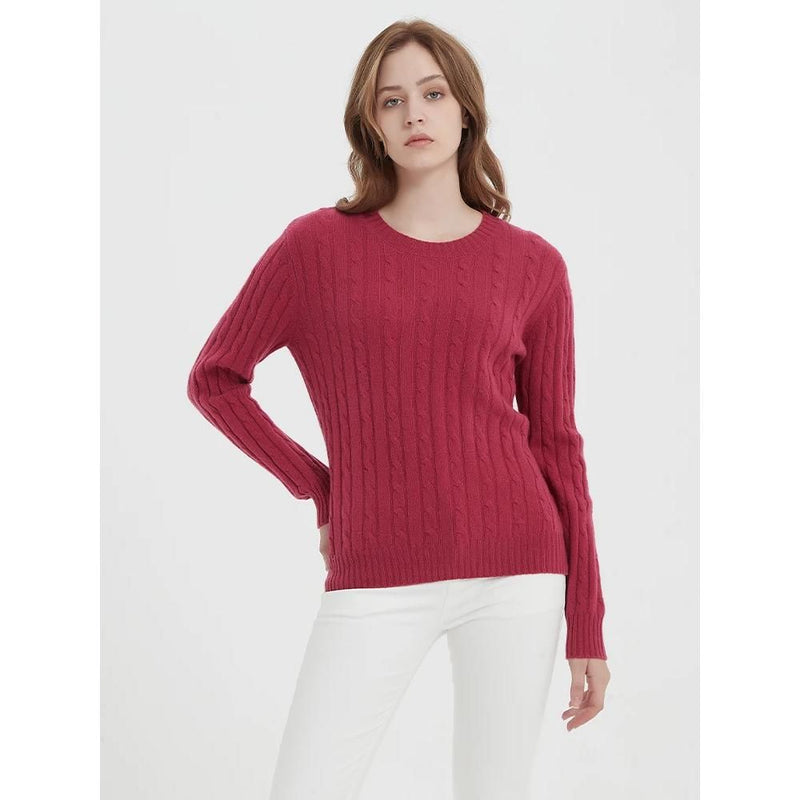 Women's wool crew neck pullover, view 19 - MRSLM