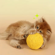 interactive sisal cat scratching ball with sound, view 6 - MRSLM