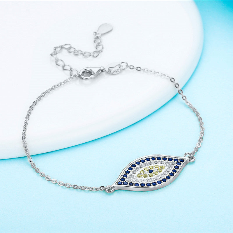 s925 sterling silver demon eye bracelet, view 2 - MRSLM