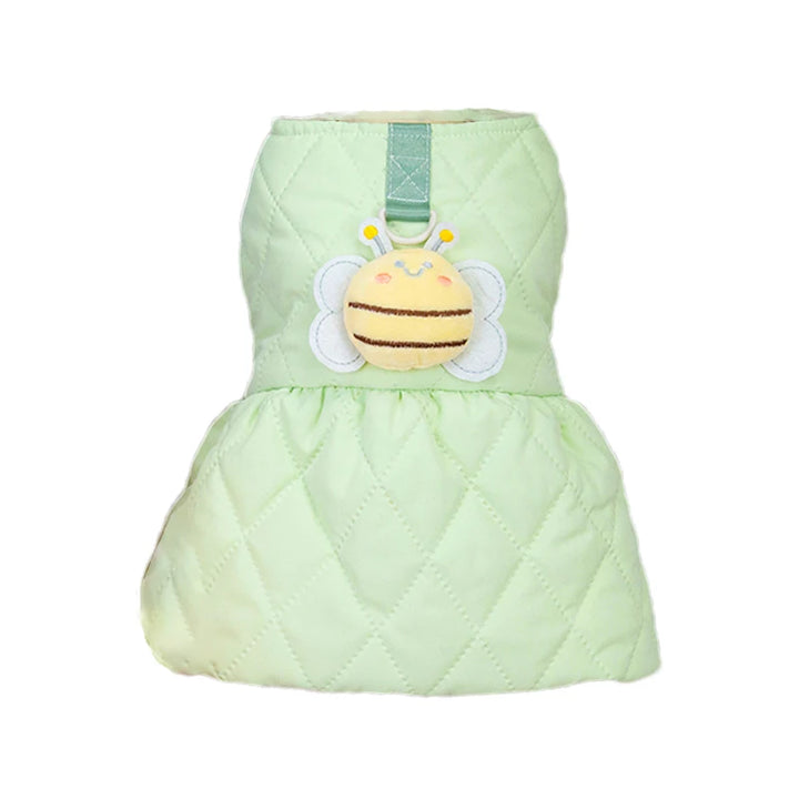 Cozy Winter Princess Dog Dress for Small and Medium Dogs