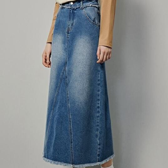 vintage denim maxi skirt - MRSLM